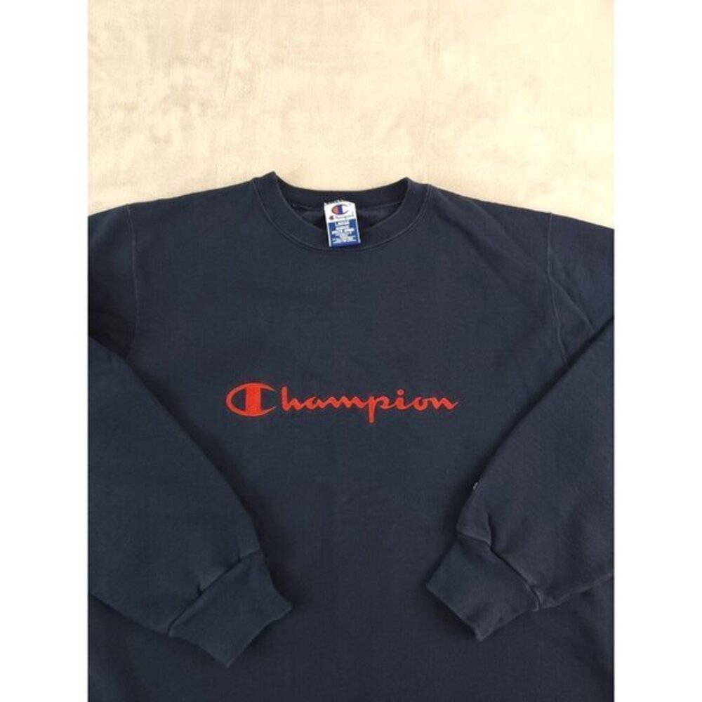 Vintage 80s Champion Sweatshirt Script Mens Large Spellout - Picture 4 of 8